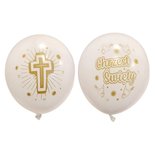 Balony dekoracja na chrzest święty chrzciny 6 szt